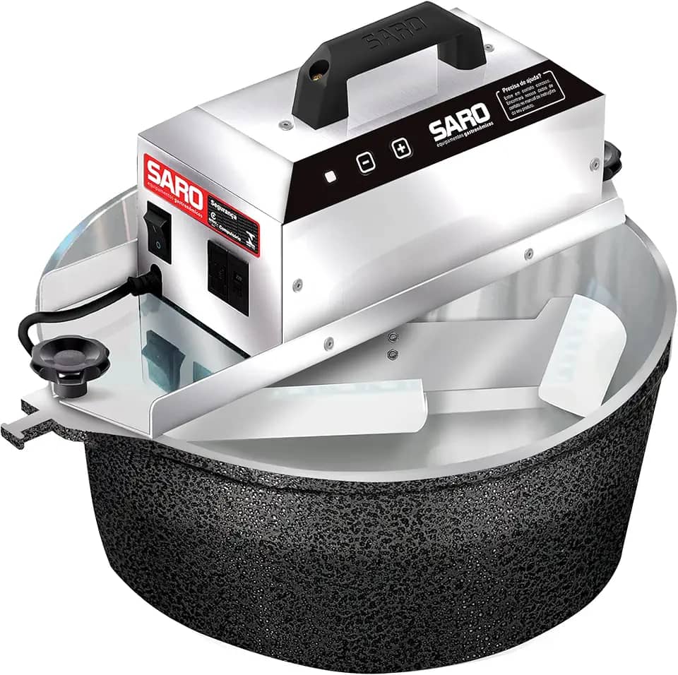 SARO Panela Mexedora de Salgados e Doces Automática Elétrica 10 Litros PA10 Bivolt (Preto)
