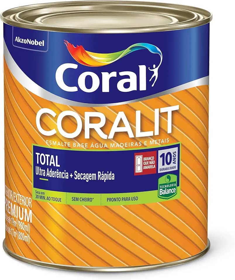 CORALIT TOTAL ACETINADO BRANCO 900ML - CORAL