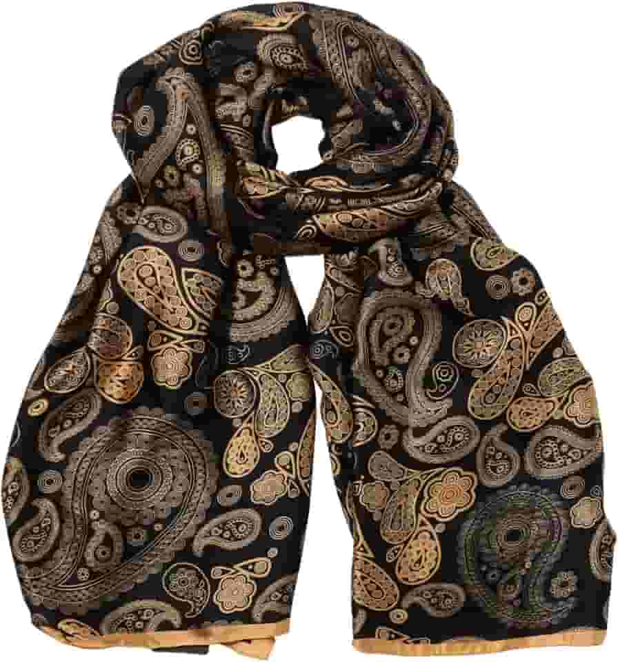 Cachecol longo para mulheres, seda, floral, grande, leve, acetinado, protetor solar, xale