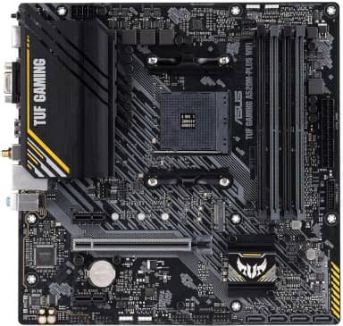 ASUS Placa-mãe TUF Gaming A520M-PLUS (WiFi) AMD AM4 (3ª geração Ryzen™) microATX (suporte M.2, Wi-Fi 802.11ac, DisplayPort, HDMI, D-Sub, USB 3.2 Gen 1 Type-A e cabeçalhos Aura Endereçáveis Gen 2)
