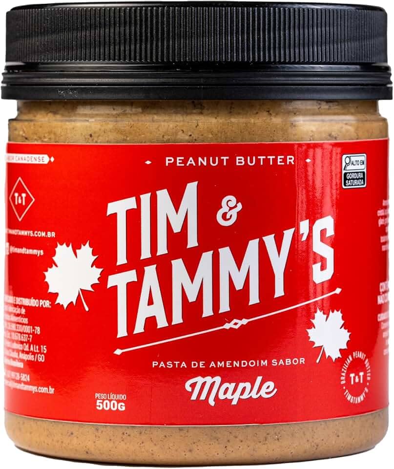 Tim & Tammy's Pasta de Amendoim Sabor Maple, 500g, Amendoim Torrado à Lenha