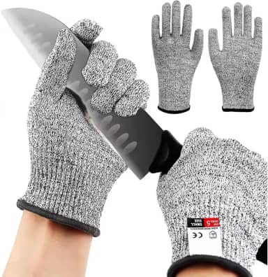 Luva de Proteção Contra Corte Com Fibra de Vidro Luva Anticorte Nível 5 Profissional Segurança HPPE Luvas Anticorte de Alta Performance para Cozinha Jardinagem