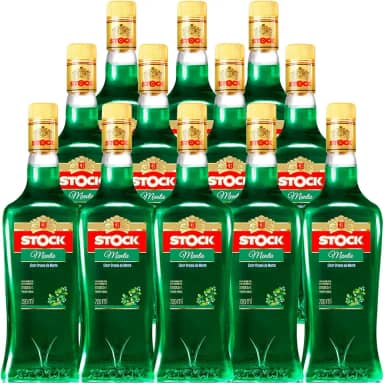 Licor Creme de Menta Stock 720ml 12 Unidades