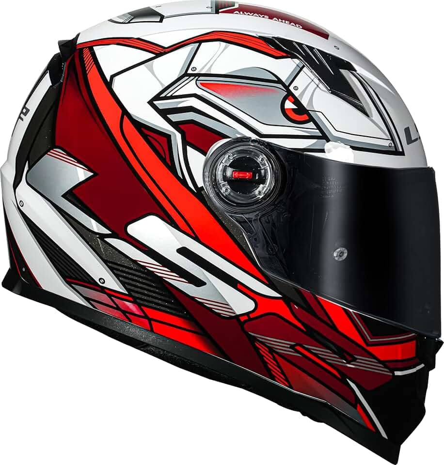 Capacete Ls2 Ff358 Xdron Preto com Vermelho - 58/M