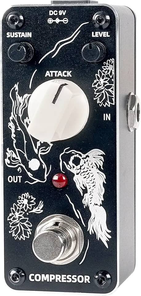 Sondery Pedal Compressor Para Guitarra Elétrica E Baixo, Mini Pedal De Compressão True Bypass, Controles Por Nível De Sustentação E Anexo, Série Art Design