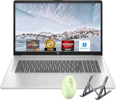 HP Laptop de 17,3 polegadas, tela Full HD (1920 x 1080), processador AMD Ryzen 5 (Beats i7-11370H), 32 GB de RAM, SSD de 1 TB, Windows 11 Home, webcam, Wi-Fi, Bluetooth, prata natural, acessório