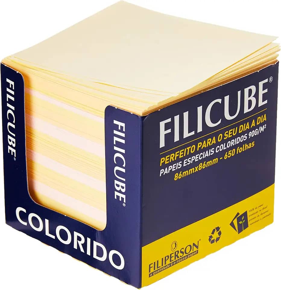 Bloco Para Recado Filiperson, Multicor