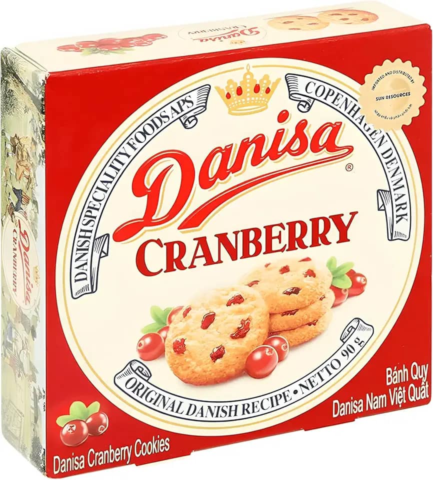 DANISA BISCOITO AMANTEIGADO C/ARANDO (CRANBERRY) 90G