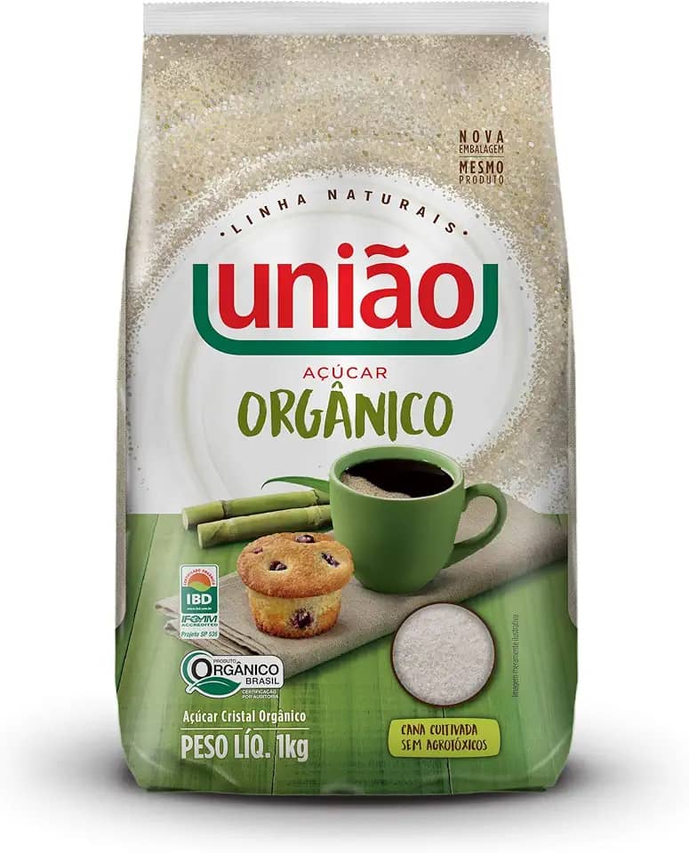 Açúcar Cristal Orgânico União Pct 1kg