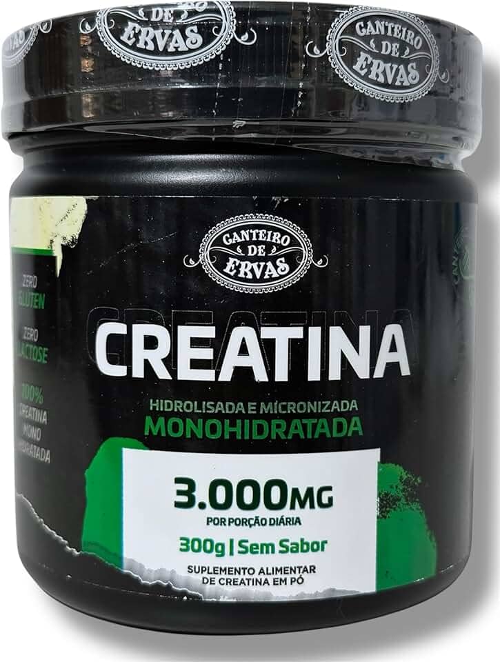 Suplemento Creatina Hidrolisada Micronizada Monohidratada 300g Sem Sabor Energia Muscular
