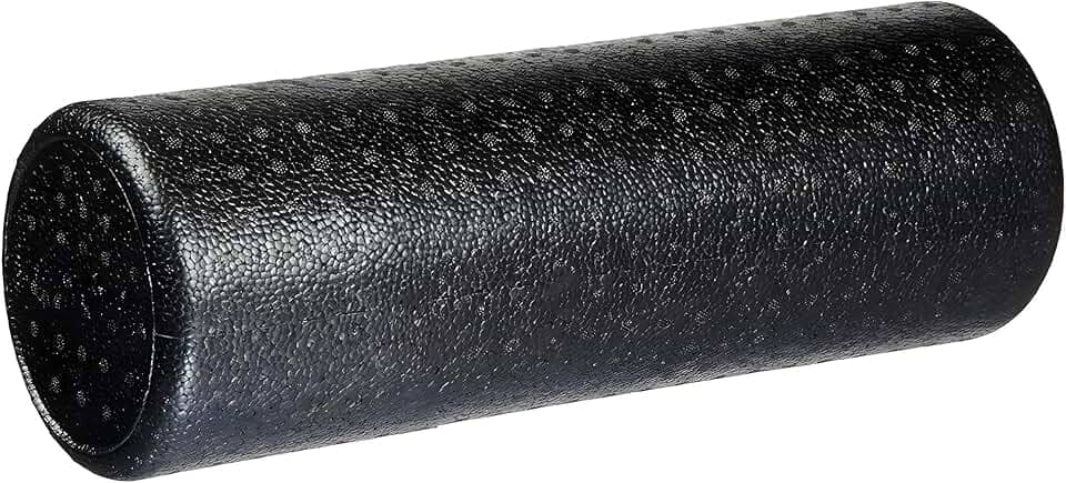 Rolo De Massagem 45Cm Preto Para Relaxamento Muscular E Fisioterapia Corpo Inteiro