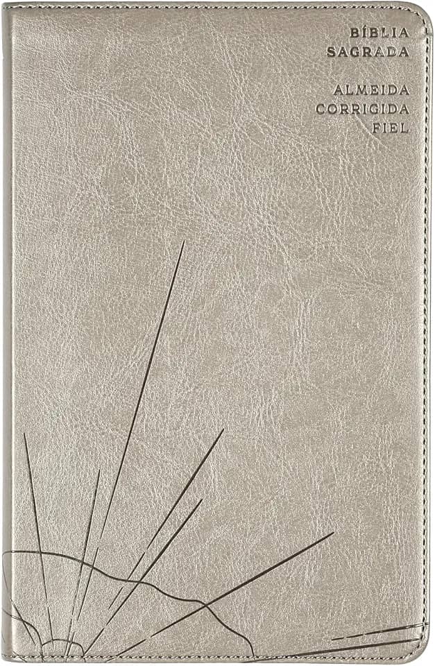 Bíblia Sagrada Slim ACF, Luxo, Couro-Soft, cinza