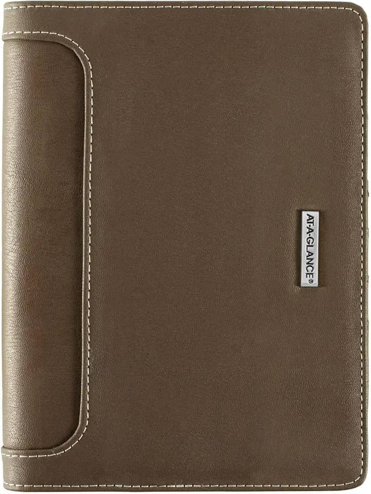 AT-A-GLANCE Agenda Day Runner Harrison para telefone e endereços, diretório, 13 x 21 cm, tamanho 4, marrom (1124-0286)