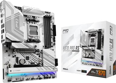 ASRock Placa mãe X870 Pro RS AMD Ryzen Socket AM5 ATX DDR5 DIMMs 8000 MHz 256 GB PCIe Gen5 SATA3 6,0 Gb/s