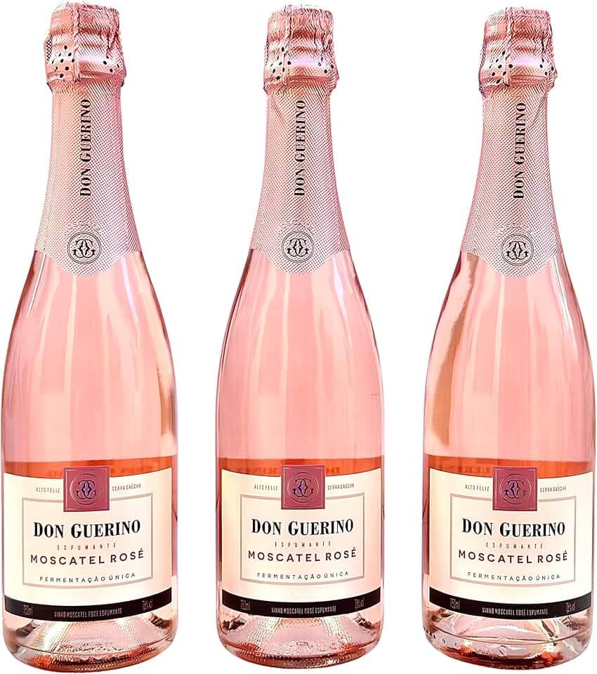 Espumante Don Guerino Brut Rosé Moscatel | Kit Com 3 Garrafas | Oferta