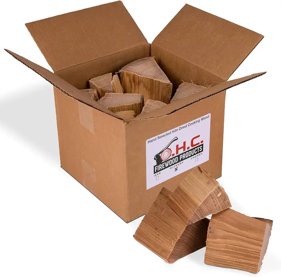 Lenha Seca Em Estufa, Lenha de Carvalho, Lenha Segura E Consistente para Cozinhar, Pedaços de Madeira Selecionados À Mão para Defumar Até 12 Refeições (Hickory)