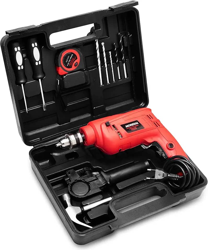 MONDIAL Furadeira de Impacto com Maleta, Vermelho, 650W, 220V - NFFI-07M