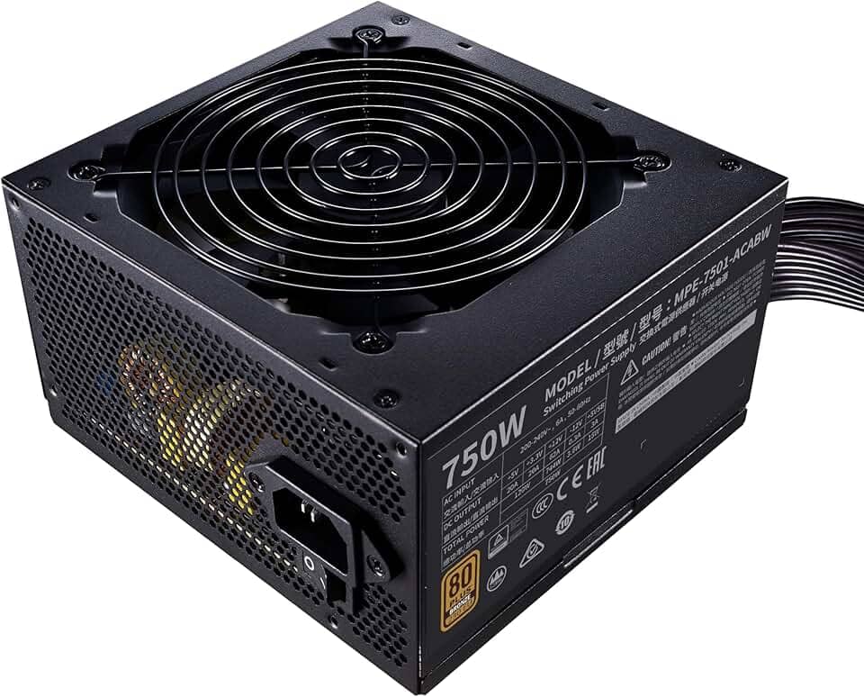Fonte Cooler Master MWE 750 Bronze V2, 750W, 80 Plus Bronze, Preta, MPE-7501-ACAAW-BBR