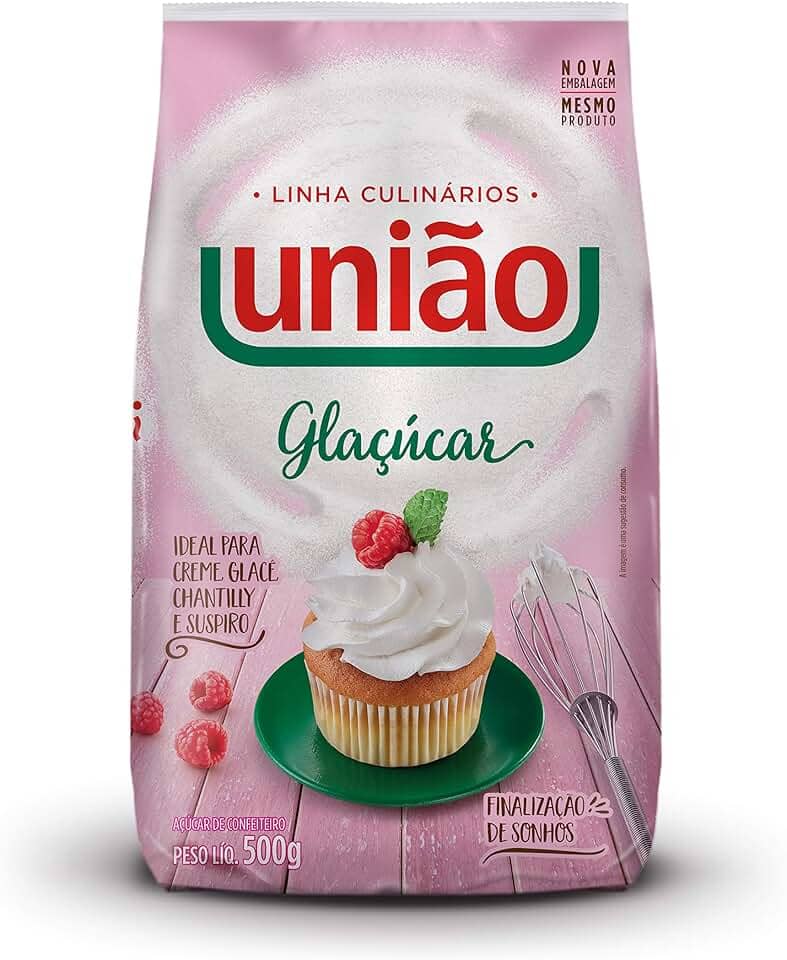 Açúcar Confeiteiro Glaçúcar União Pct 500g