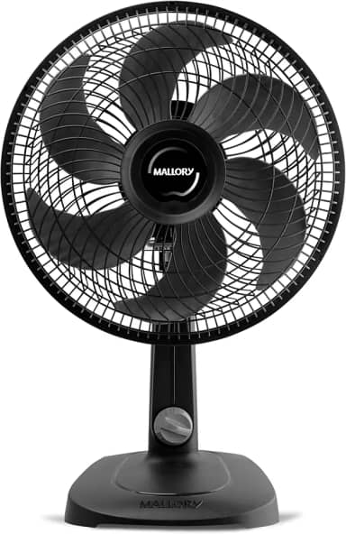 Ventilador de Mesa Mallory Turbo Compact 30 cm, Silencioso, Hélice de 6 pás, Grade Especial em Sistema TS, Máxima Vazão e Mínimo Ruído - 220V