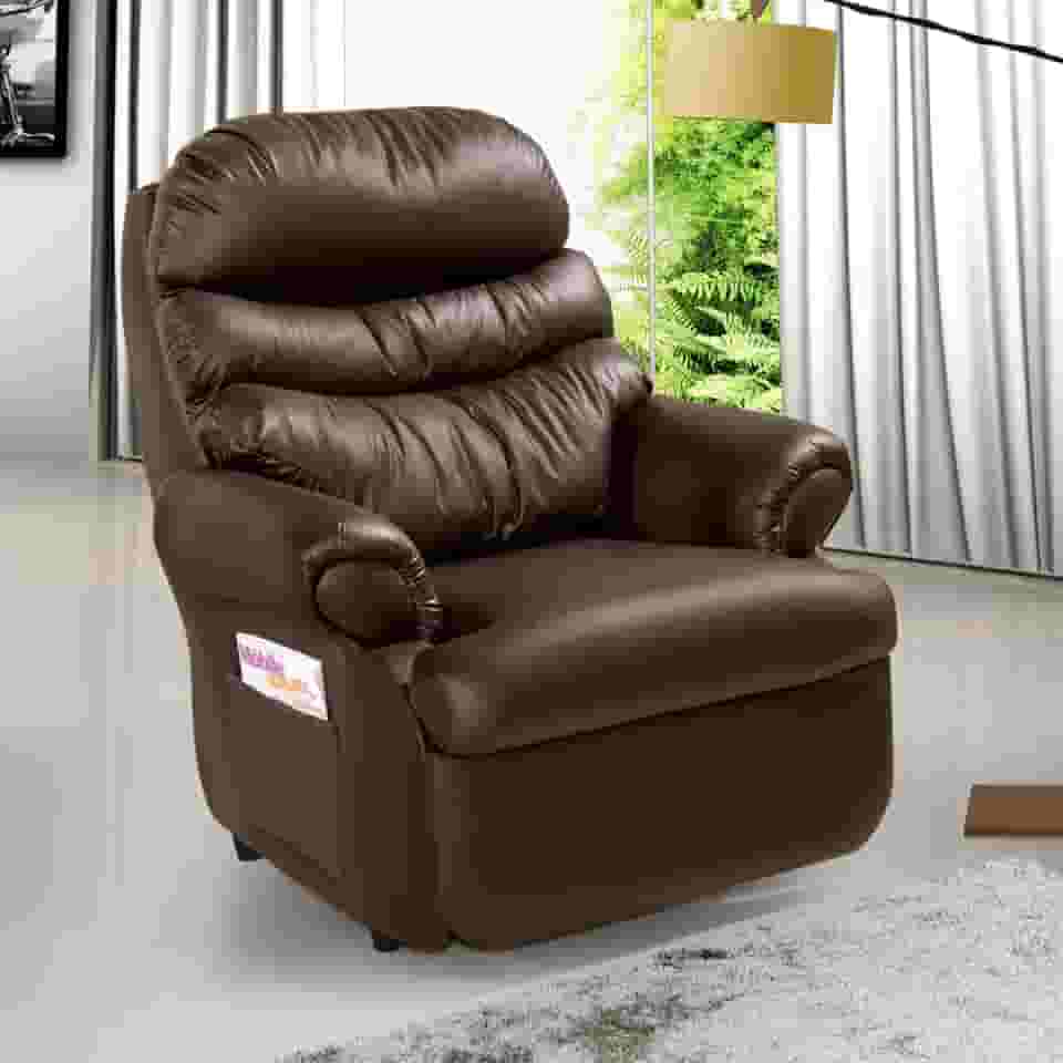 Poltrona do Papai Reclinável Cadeira Corano Soft Vovô (MARROM)