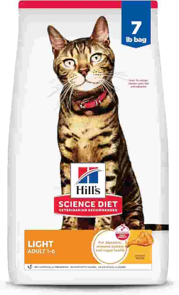 Ração Hill's Science Diet Light com Baixas Calorias para Gatos Adultos Sabor Frango 3.17kg