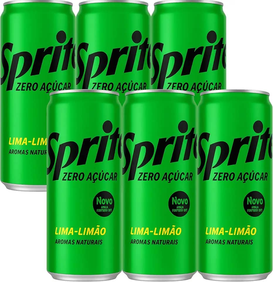 Sprite Zero Açúcar Lata 310ml - Pack com 6 Unidades