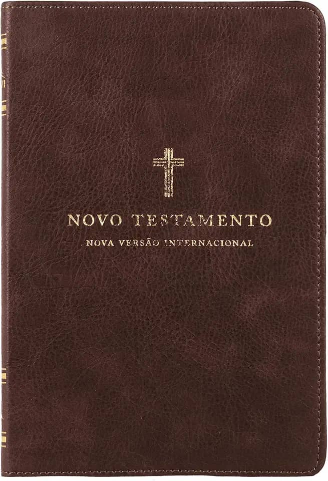Novo Testamento, NVI, Couro Soft, Cruz Marrom, Leitura Perfeita