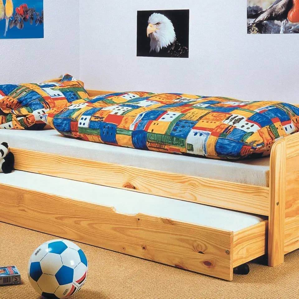 Bicama Laura 90 Cm X 190cm Madeira Maciça Natural