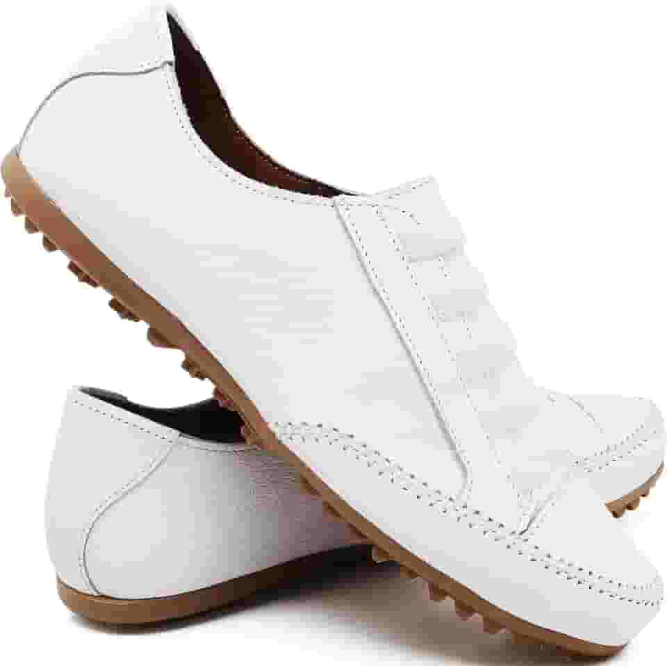 Sapato Mocassim Feminino Mocatênis Couro Legítimo