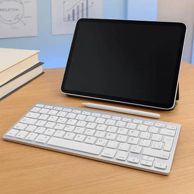 Teclado Premium Sem Fio Bluetooth Ultra Fino, Compatível Com Android, iOS, Windows, ABNT2, Leve, Certificação Anatel, Marca VARENZIA