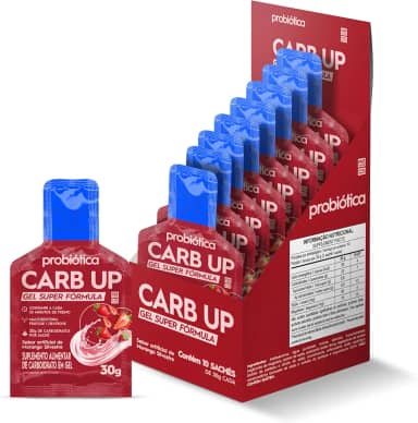 Probiótica Carb Up Gel Super Fórmula Morango Silvestre 10 Sachês 30G