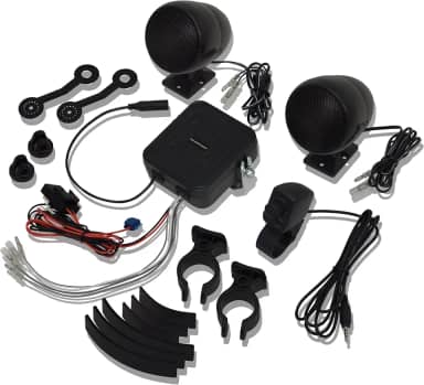 Big Bike Parts Sistema de som à prova d'água montado no guidão 13-250BK