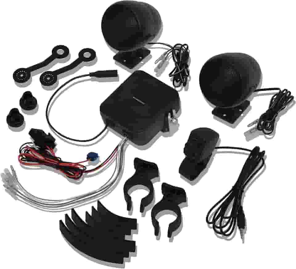 Big Bike Parts Sistema de som à prova d'água montado no guidão 13-250BK