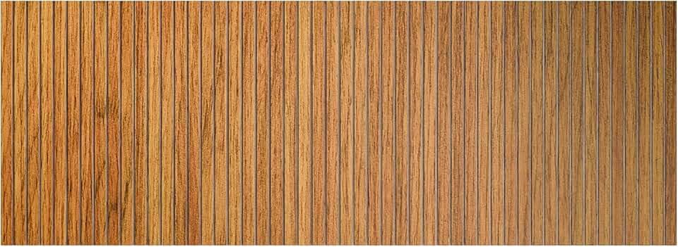 Painel Cabeceira Ripada Cama Casal Box Mdf Decoração Quarto (Freijó)