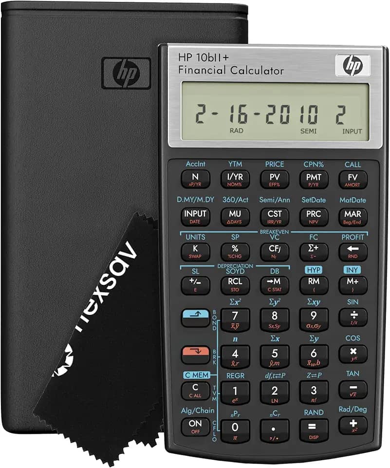 HP Calculadora financeira 10bII+ – Mais de 100 funções para negócios, finanças, contabilidade, estatística e álgebra – Calculadora de faculdade e ensino médio, aprovada para exames SAT, AP, PSAT