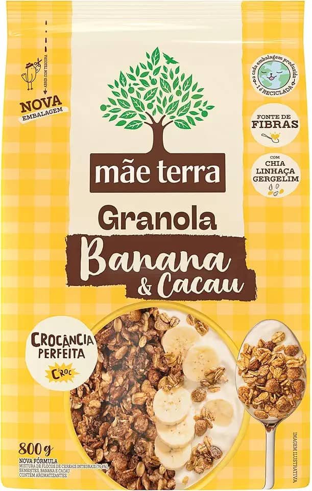 Mãe Terra Granola Banana e Cacau 800g