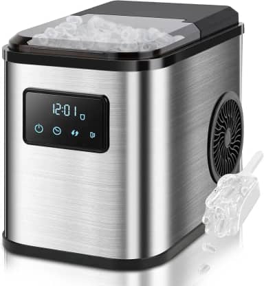Máquina De Gelo, Alta Capacidade, Limpeza AutomáTica Com AlçA, Cesta E Pá, Adequado Para Casa/Cozinha/Camping/Rv (220, Volts)