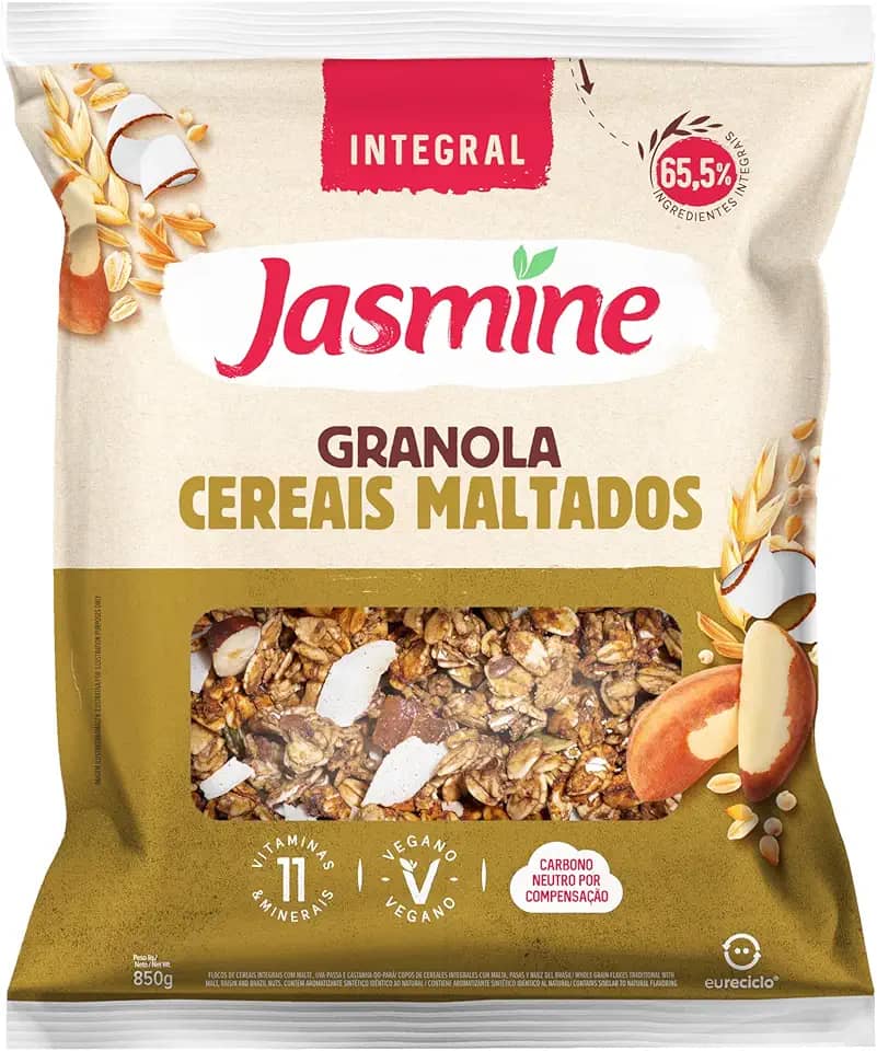 Jasmine Granola Cereais Maltados Integral 850g