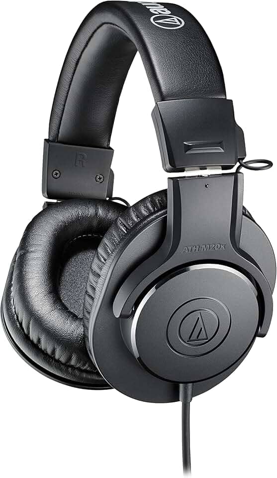 Fone de Ouvido Audio Technica ATH-M20x, Preto, Grande