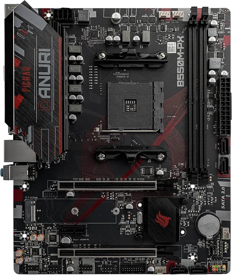 Placa Mae Pichau Danuri B550M-PX | DDR4 | Socket AM4 | M-ATX | Chipset AMD B550 | PCH-DNRB550M-PX