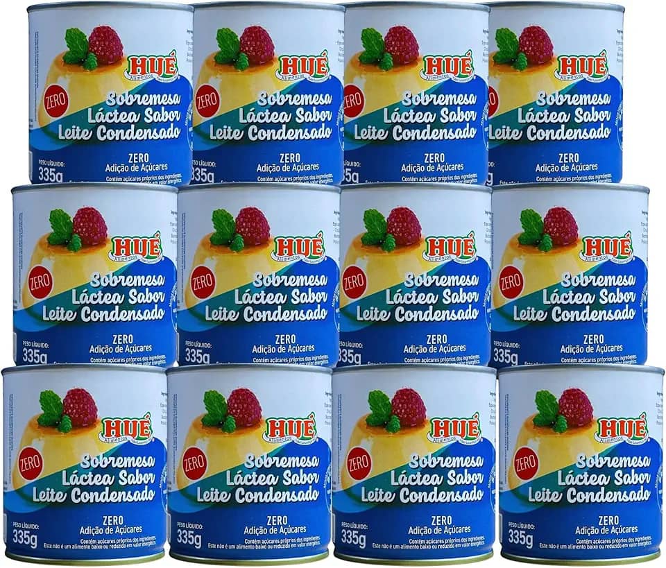 Leite Condensado Diet Hué Sem Glúten Zero Açúcar 12 Latas