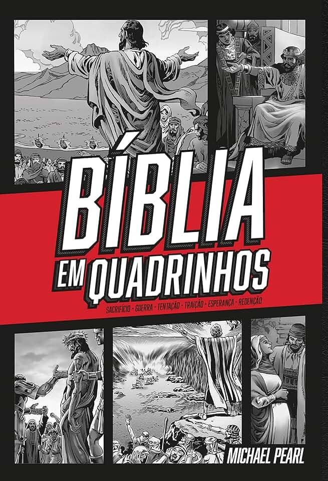 Bíblia em Quadrinhos - capa dura - Vermelha: A Palavra de Deus com aventura, ação e emoção.