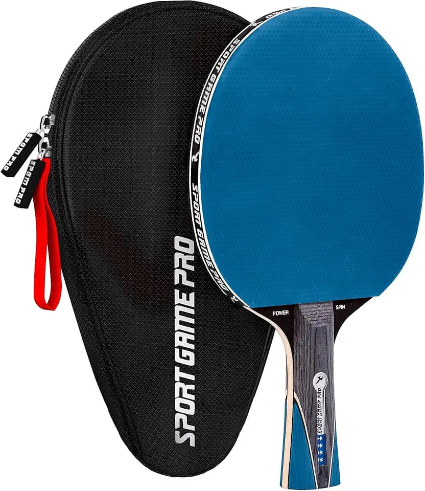 Raquete de pingue-pongue com Killer Spin + estojo grátis - Raquete de tênis de mesa profissional para jogadores iniciantes e avançados - Melhore suas habilidades de ping pong com o conjunto de raquete