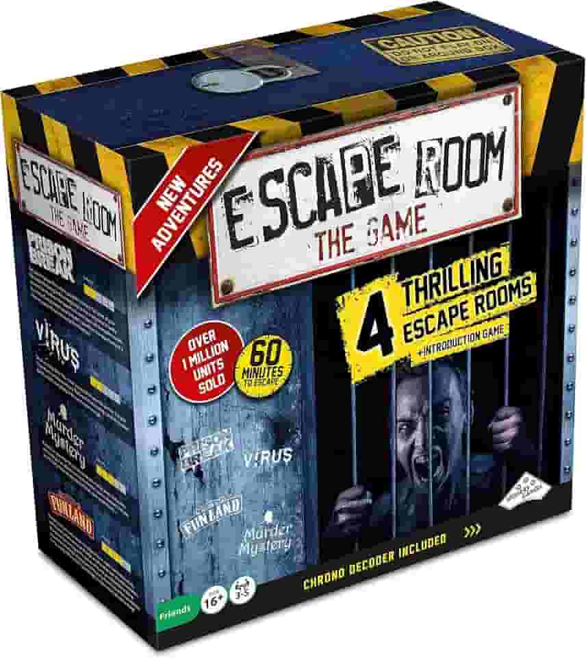 Jogo Escape Room The Game, Versão 2 - com 4 salas de fuga emocionantes | Jogo de tabuleiro Resolve o Mistério para adultos e adolescentes (versão em inglês)
