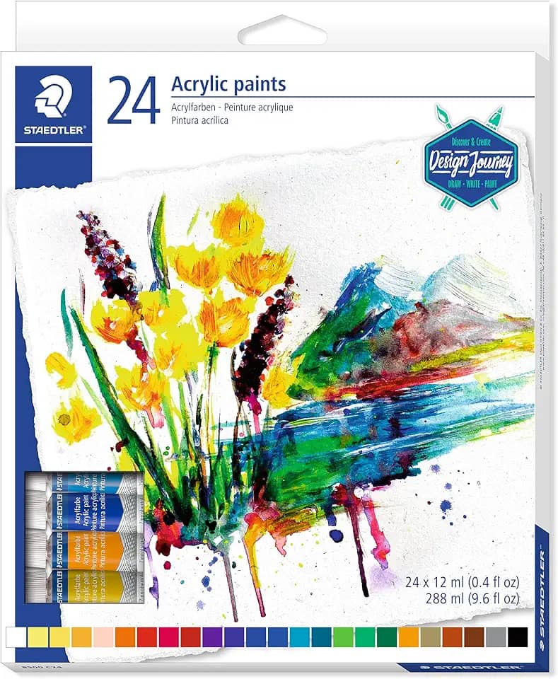 Staedtler, Tinta Acrilica, Staedtler 24 cores - 8500 C24