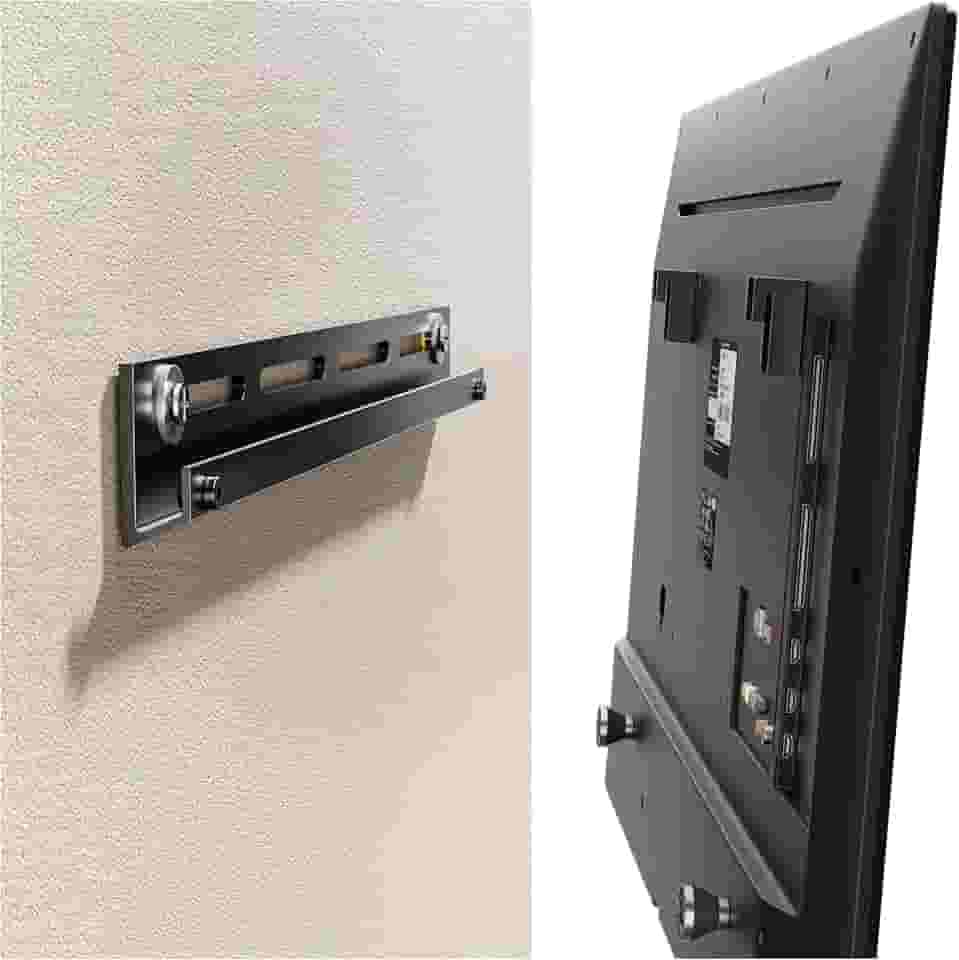 Auoace Suporte de TV universal fixo de parede para TVs de 12 a 55 polegadas, serve para drywall, concreto, tijolo, suporte de TV de baixo perfil com âncoras, comporta 45 kg, VESA máximo de 400 x 400