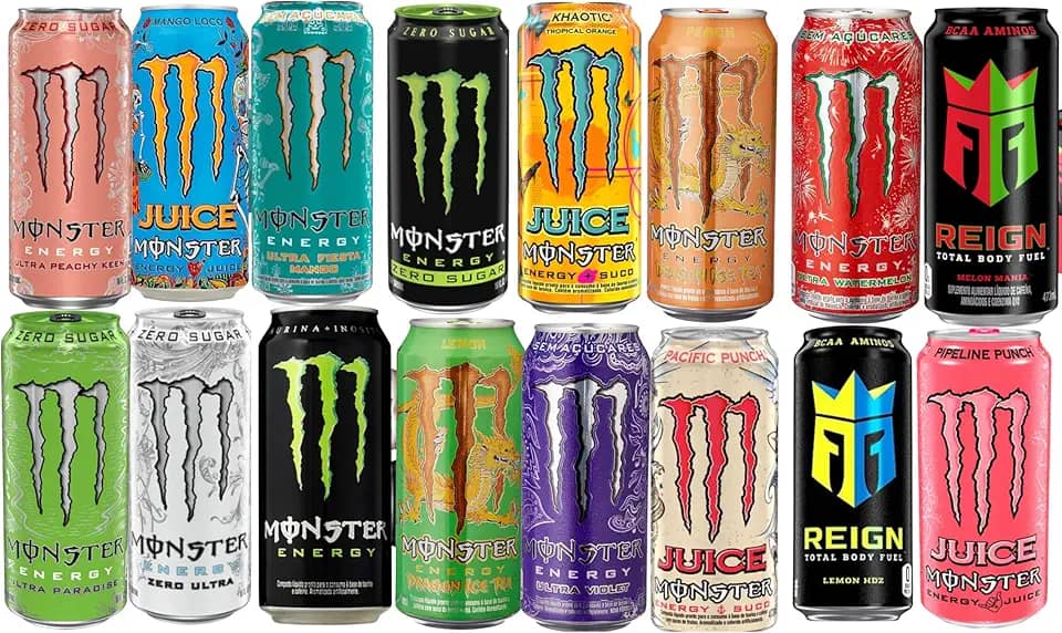 Kit Energético Sabores Variados, Mix de Bebidas Energéticas (6 Unidades)