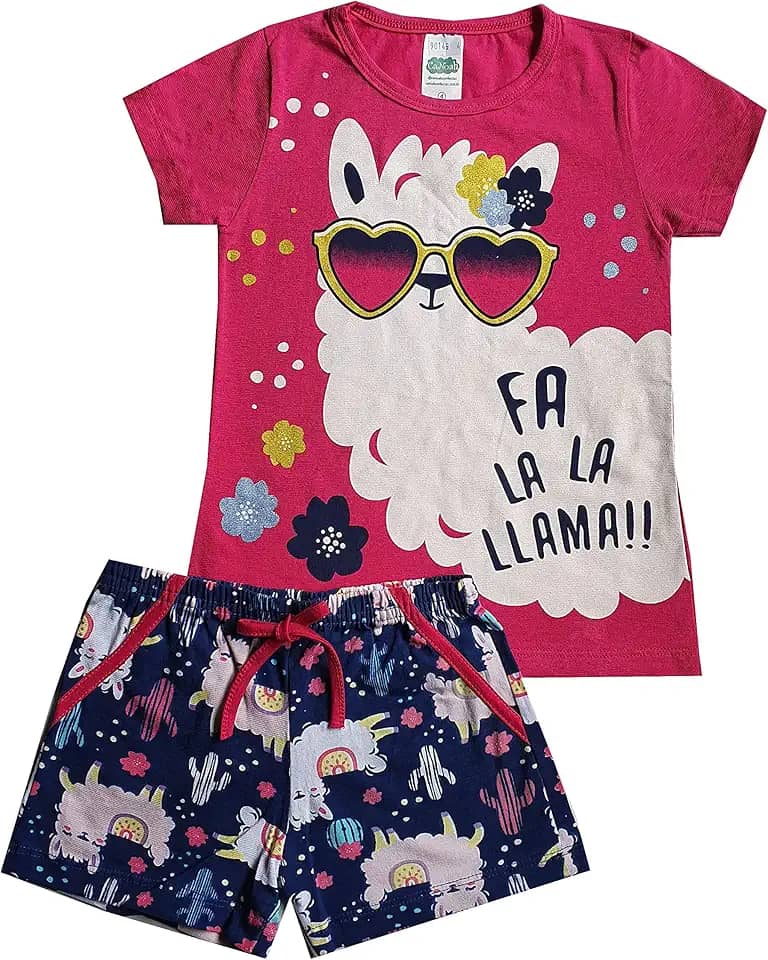 Kit com 3 Conjunto Infantil Juvenil Menina - Verão - 1 ao 16