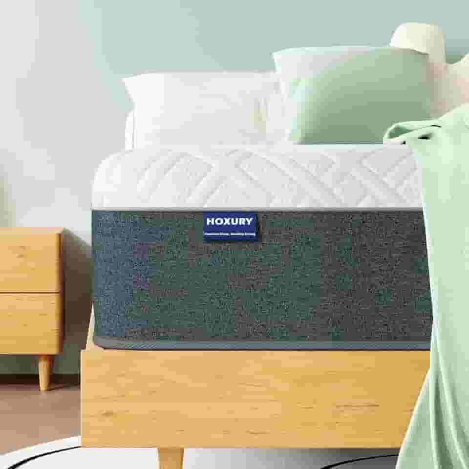 Colchão Queen, colchão de espuma viscoelástica de chá verde de 20 cm em uma caixa, colchão Queen tamanho médio firme para alívio de pressão, certificado CertiPUR-US